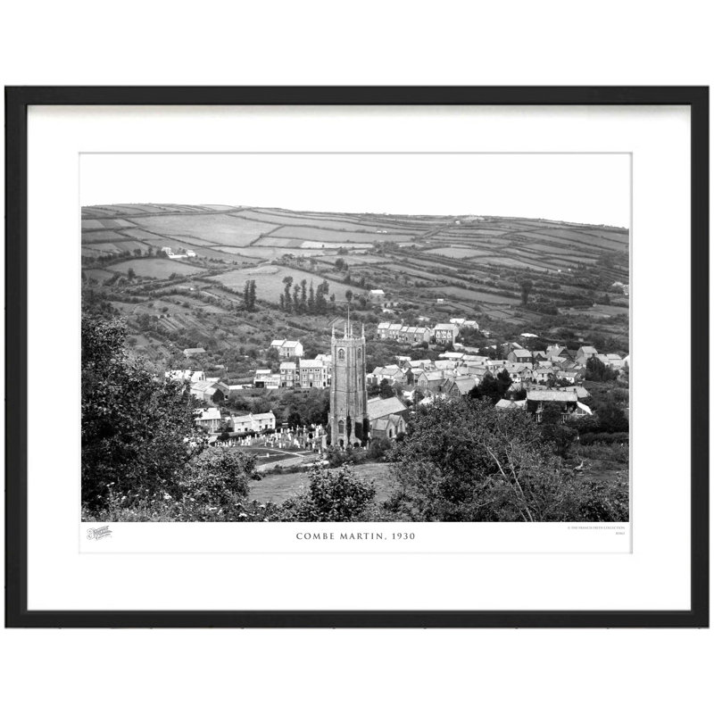 Combe Martin, 1930 - Single Picture Frame Print, 45cm H x 60cm W x 2.3cm D