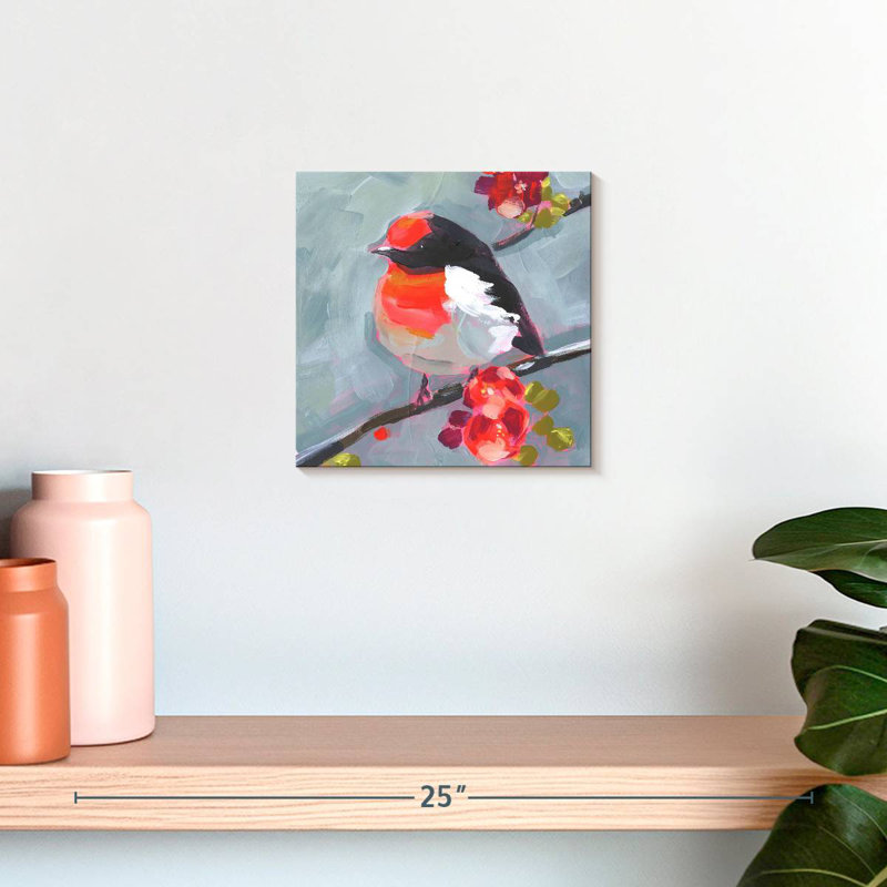 Brampt, coup de pinceau, oiseau I, H 10 po x l 10 po