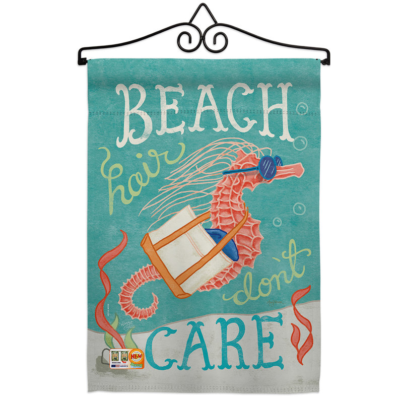 Hippocampe, impression sur 2 faces de polyester 19 x 13 po ensemble de drapeaux