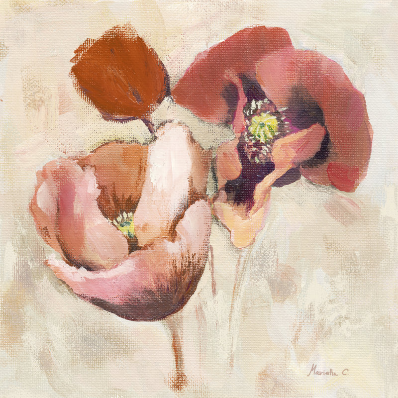 Painted Poppies by Marietta Cohen - Wrapped Canvas Art Prints, 51cm H x 51cm W x 3.8cm D