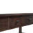 Retro Design Console Table with Two Open Shelves, Pine Solid Wood Frame