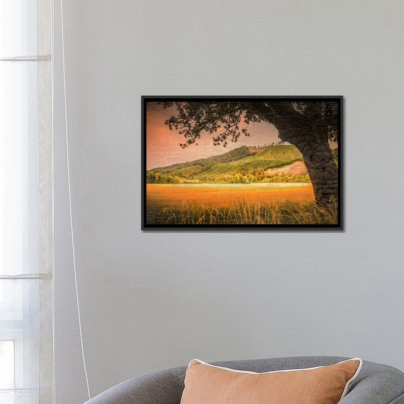 Hillside View by Don Schwartz - Wrapped Canvas Print, 18" H x 26" W x 1.5" D, Black Framed Canvas