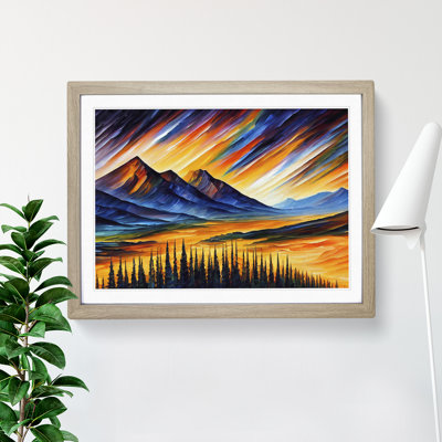 Mountains Scene Vol.2 Abstract - Framed Print