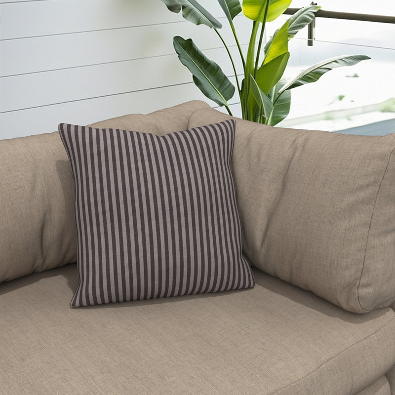 Gabi Sunbrella® Indoor/Outdoor Throw Pillow, Sail Away Java, 20 x 20 x 3