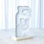 Mother and Child Case Glass Sculpture on a Stone Base