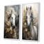Blooming surréal équin, ensemble de 2 reproductions d'art mural cheval-102576498-102576501