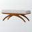 Bryce Bench with Gray Boucle Fabric and Walnut Finish, 18.09" H X 46.95" W X 17.4" D-130943751