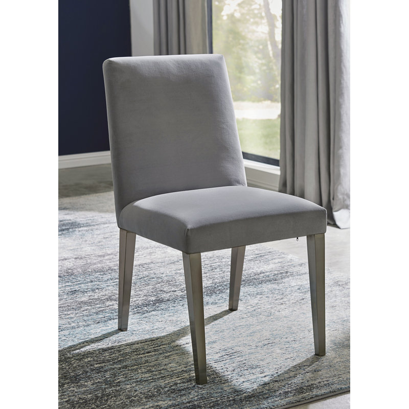 Donaho 19'' H Upholstered Side Chair, Smoke