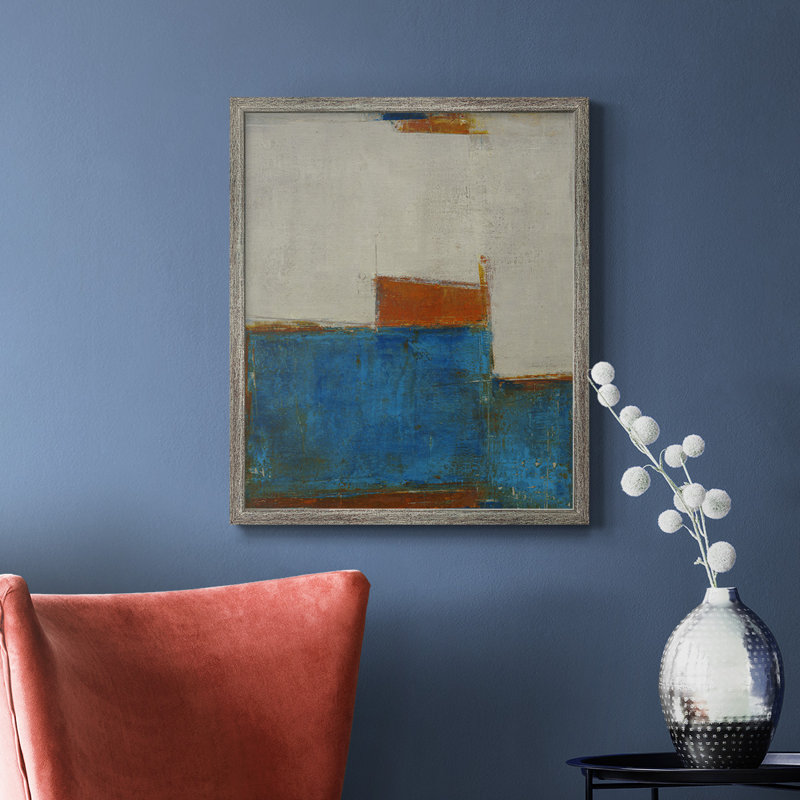 Coucher de soleil sur toile de qualité supérieure, prêt à accrocher, Argent patiné, H 24 po x l 20 po