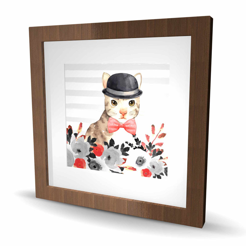 Imprimé mat pour chat, Brun, H 16 po x l 16 po