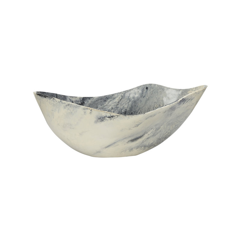 Bucolic Oval Bowl - Black Medium, Pink, 8.75" H x 21" W x 8.75" D