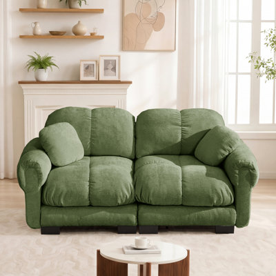 Modern Comfort Chenille Cloud Sofa, Ergonomic Design Bottom for Living Room Bedroom Apartment