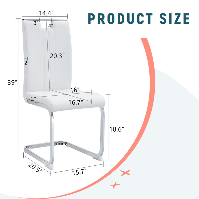 Chaise d'appoint (ensemble de 4), Blanc