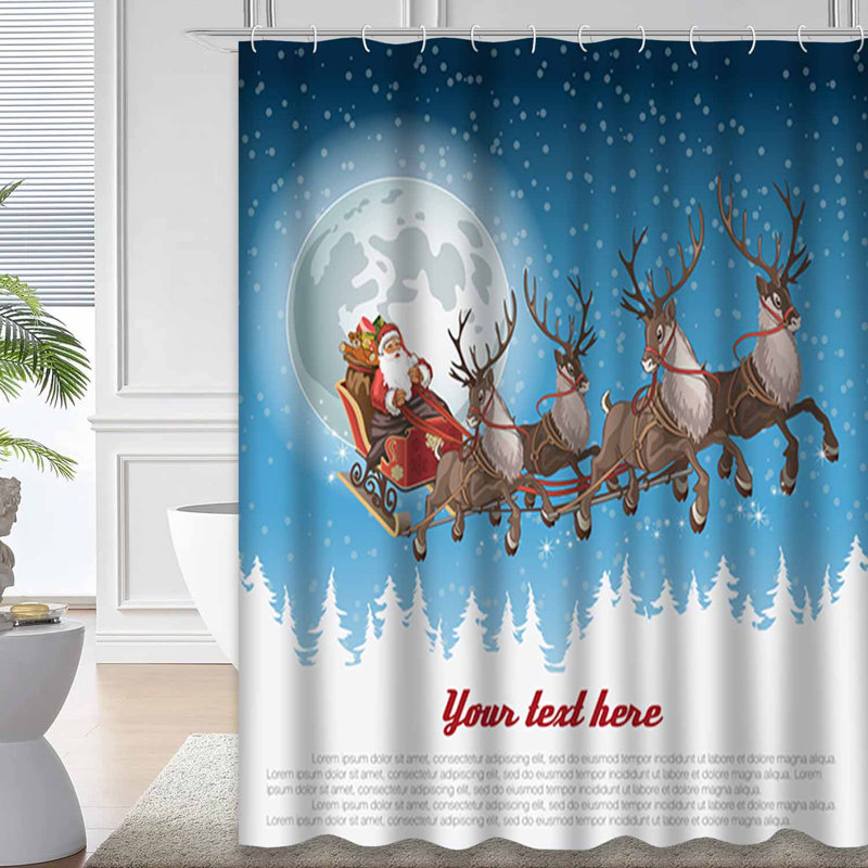 Rideau de douche Christmas, L 72 po x l 72 po