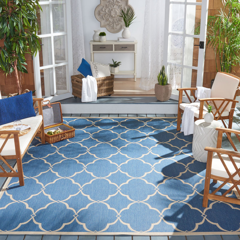 Adler Performance Geometric Indoor/Outdoor Area Rug, Rectangle 8' x 10'