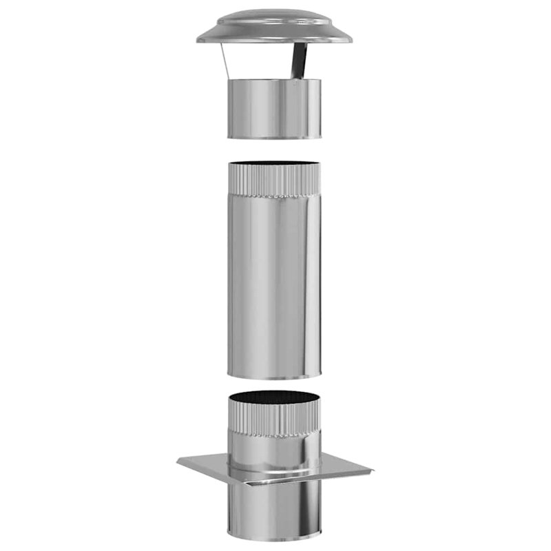 25cm x 25cm Stainless Steel Fire Pit Accessory, 65cm H x 25cm W x 25cm D