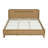 Pine Solid Wood Queen Size Bed, Solid And Stable, No Box Spring Needed, Rustic Yellow Color