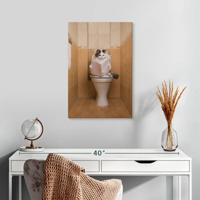 Ketti Cat On The Toilet