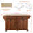 Kitchen Island With Rubber Wood Countertop-598838168