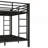 Metal Full XL Over Queen Bunk Bed, Space-Saving Design With Noise-Reduced Features And No Box Spring Required, Black-1978063645-1978063643