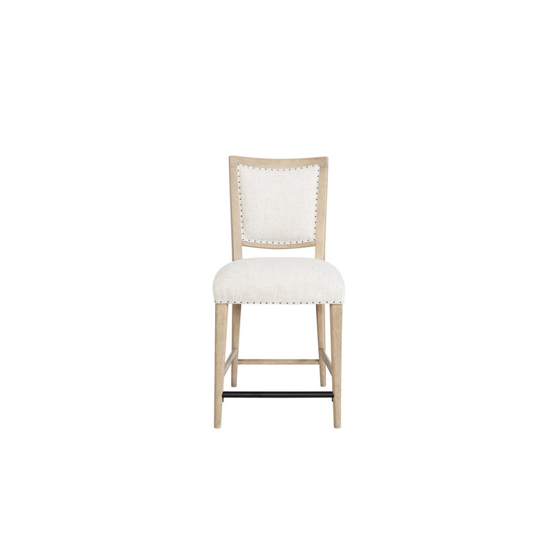 Tabouret de comptoir pour 2 personnes, revêtement couleur sable, siège confortable, hauteur, bois massif et ensemble de 2 pièces de couleur - siège rembourré pour sièges et tabourets de hauteur