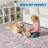 Area Rug, Floral Washable Rugs, Modern Style, Non-Slip Low-Pile Soft Floor Carpet for Bedroom, Living Room, Dining Room-1695851731