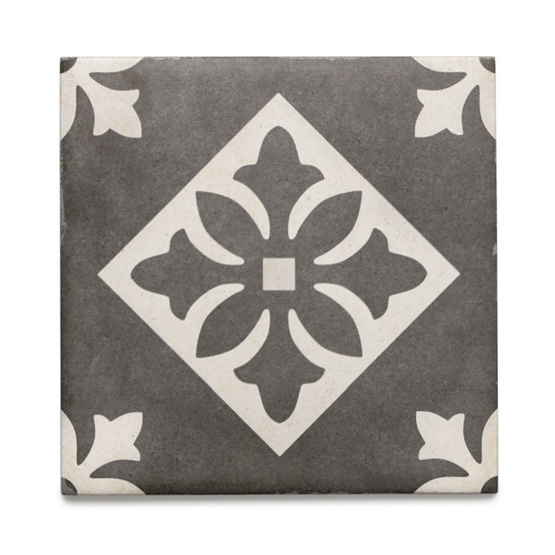 Seville Art 8" x 8" Porcelain Tile, Padua Black