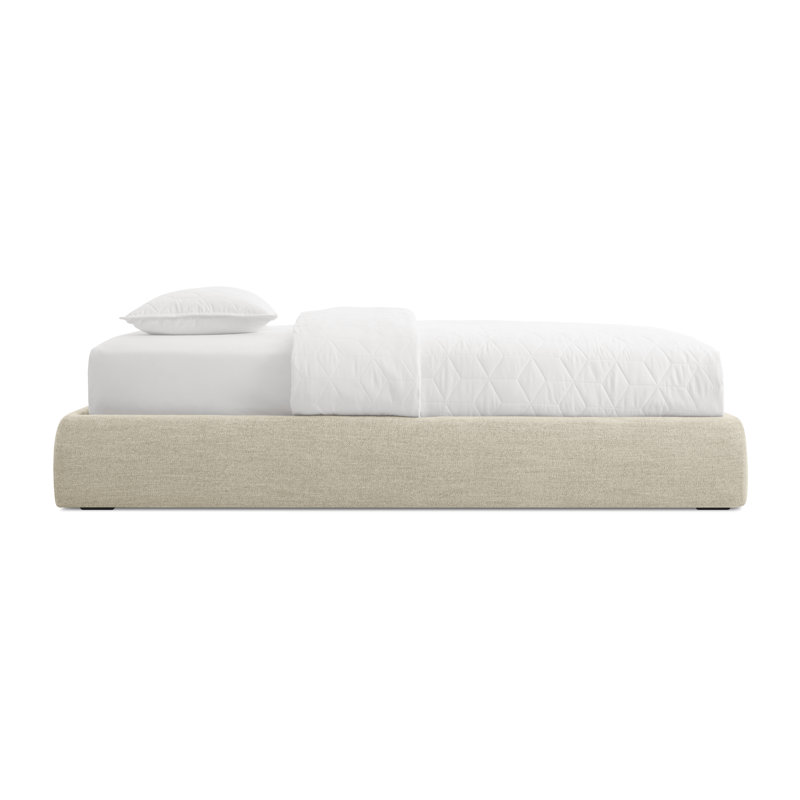 Lid Upholstered Storage Bed, Full, Thurmond Light Gray, Lift Up Storage