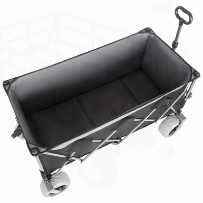 Chariot utilitaire pliable robuste de 52 pouces, capacité de 560 lb, cadre ultra-stable breveté, pliable 1: 6, peu encombrant, portable et pliable pour la plage, le sport et le jardin