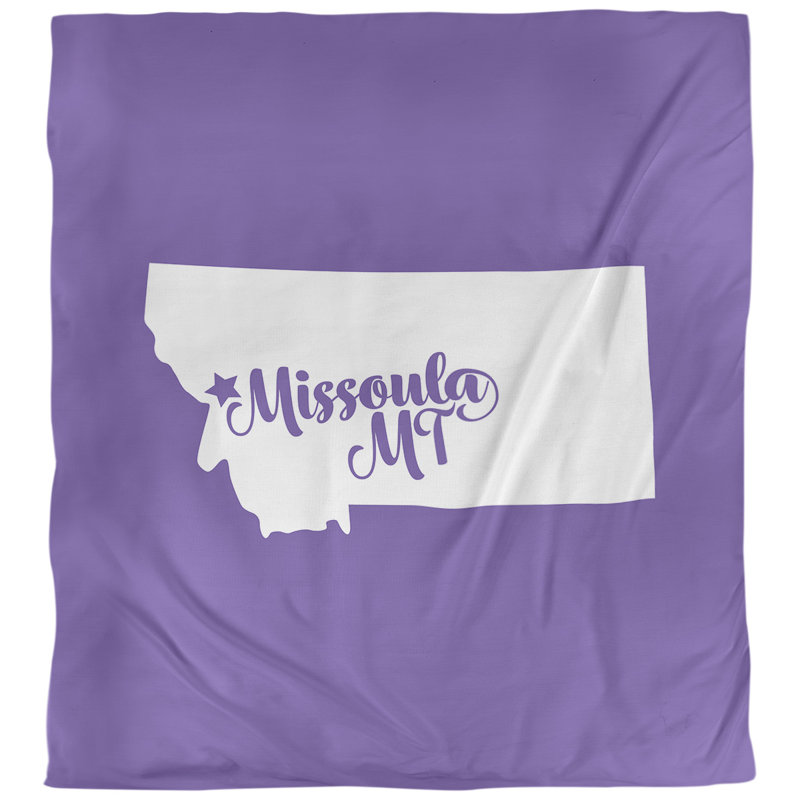 Housse de couette missoula montana, Polyester brossé, Housse de couette pour très grand lit, Mauve