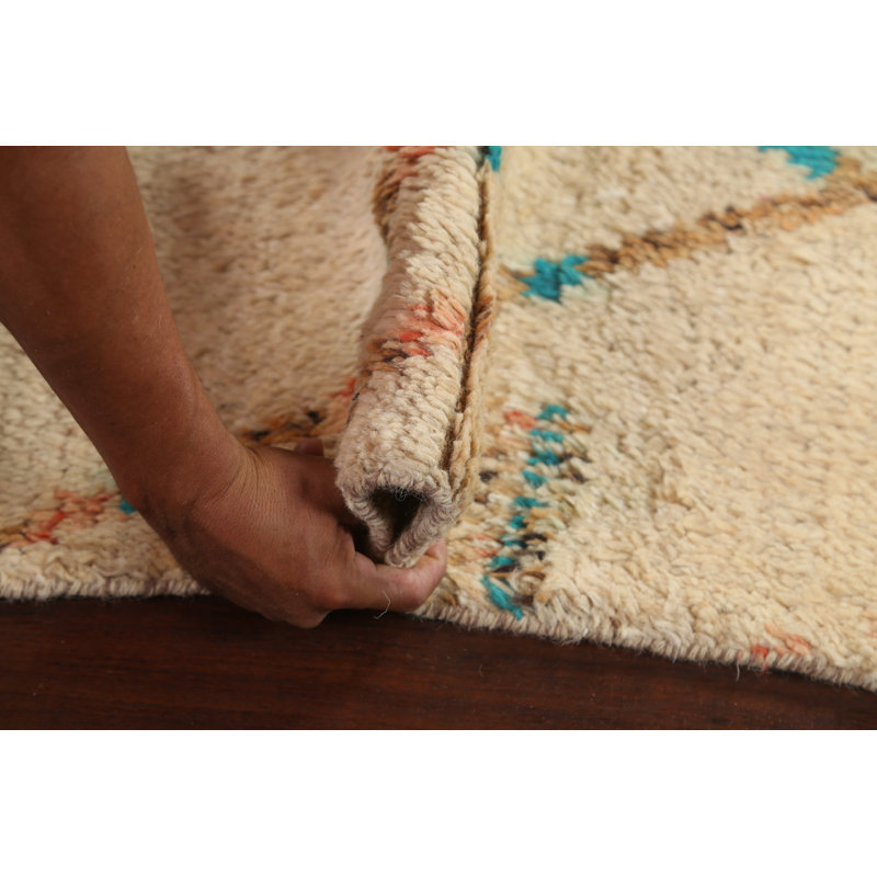 Tapis tribal marocain en laine noué à la main 5 x 9