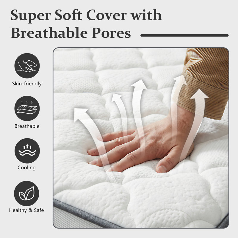 Medium Comfort Hybrid Memory Foam Pocket Sprung Mattress In A Box, 30cm, Kingsize (5')