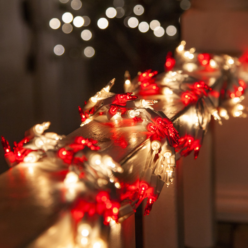 Guirlande 18 '600 lumières de Noël, Rouge / transparent