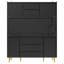 LED Display Black Storage Cabinet