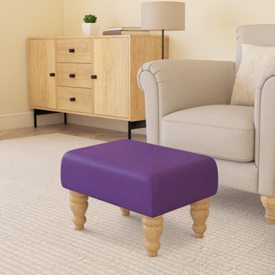 Acierno Mahogany Wood Turned Leg - Faux Leather