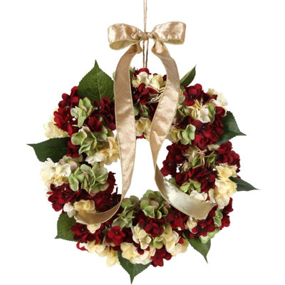 Silk and Plastic 40 cm Artificial Wreath