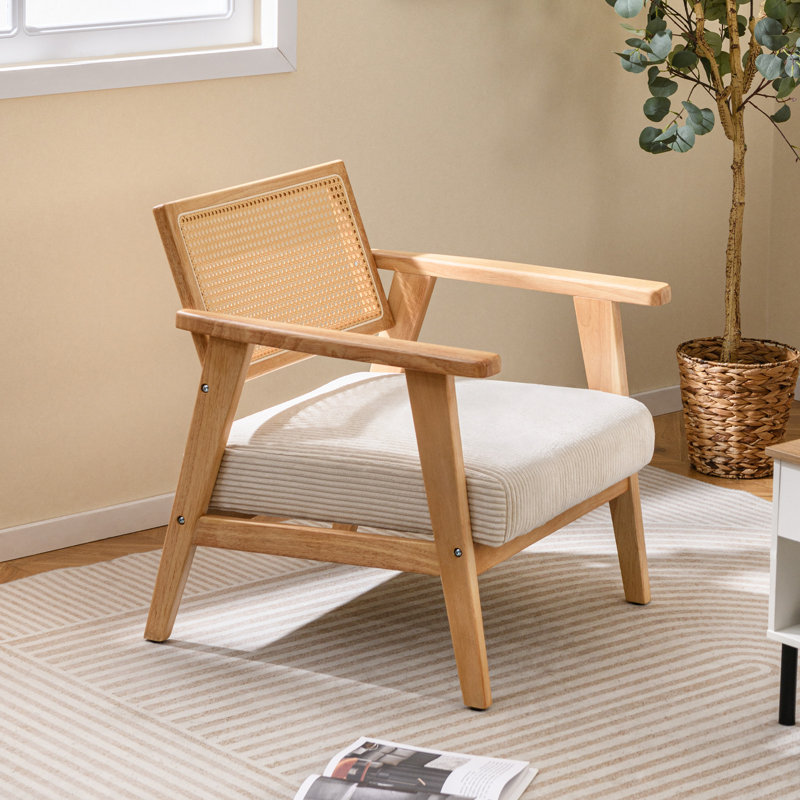 Upholstered Corduroy Armchair