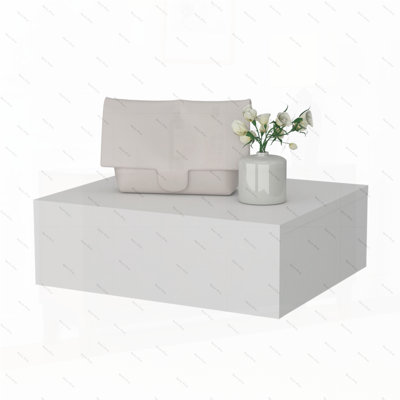 Vienna Floating Nightstand, Sleek Wall-Mounted Design with Spacious Drawer Storage by Latitude Run