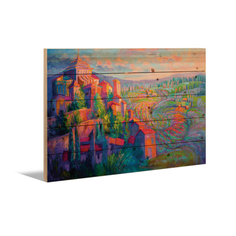Impression d'art mural en bois - Lavande magique par Dorothy Fagan, H 18 po x l 26 po