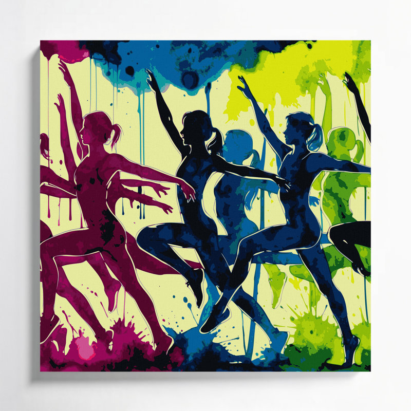 Art mural rouge sur toile, H 8 po x l 8 po