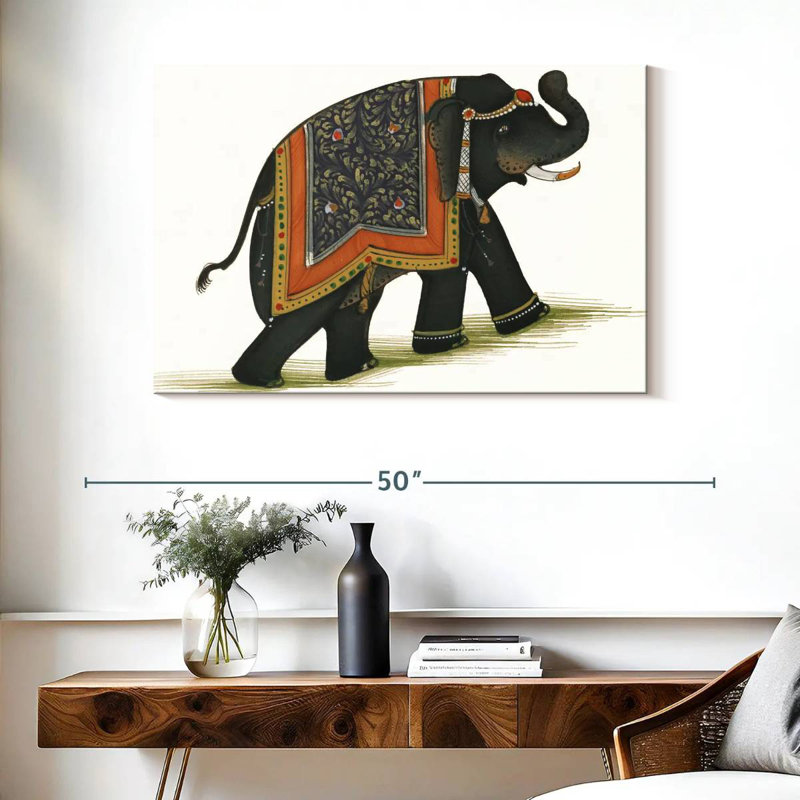 India Elephant I Light, 26" H x 39" W