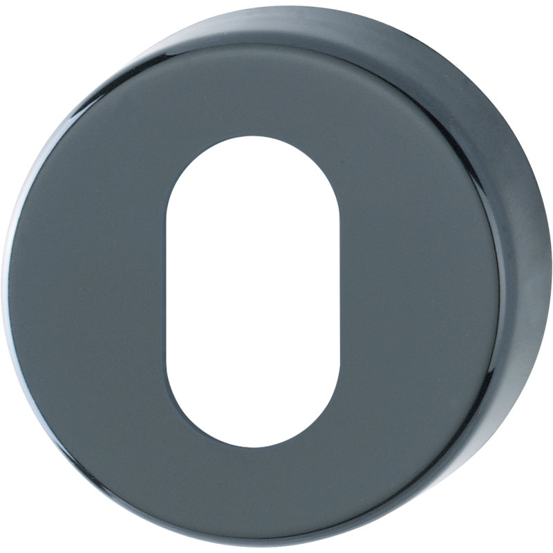 Amayrany Brescia Oval Profile Escutcheon (Pair), Black