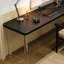 Bureau en L noir en bois massif-1399809576