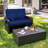 Etzel 170cm Wide Outdoor Rectangle Loveseat with Cushions
