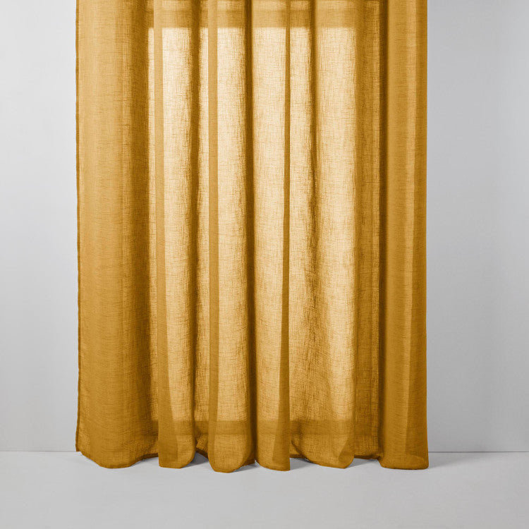 Sheer Curtain Single Panel, 350cm x 298cm, Ochre