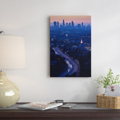 " Highway 101 at Dawn, Hollywood Freeway, Los Angeles, California "