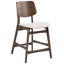 Upholstered Counter Stool with Solid Wood Frame
