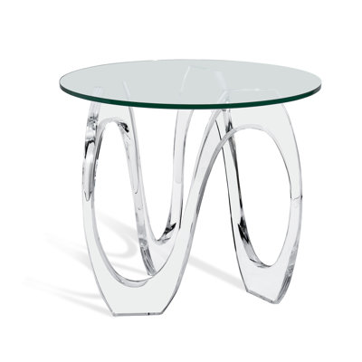 Westin Wave Glass Top End Table