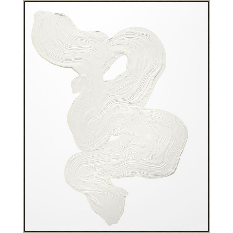Neutral Swirl 1 - reproduction de cadre flottant sur toile