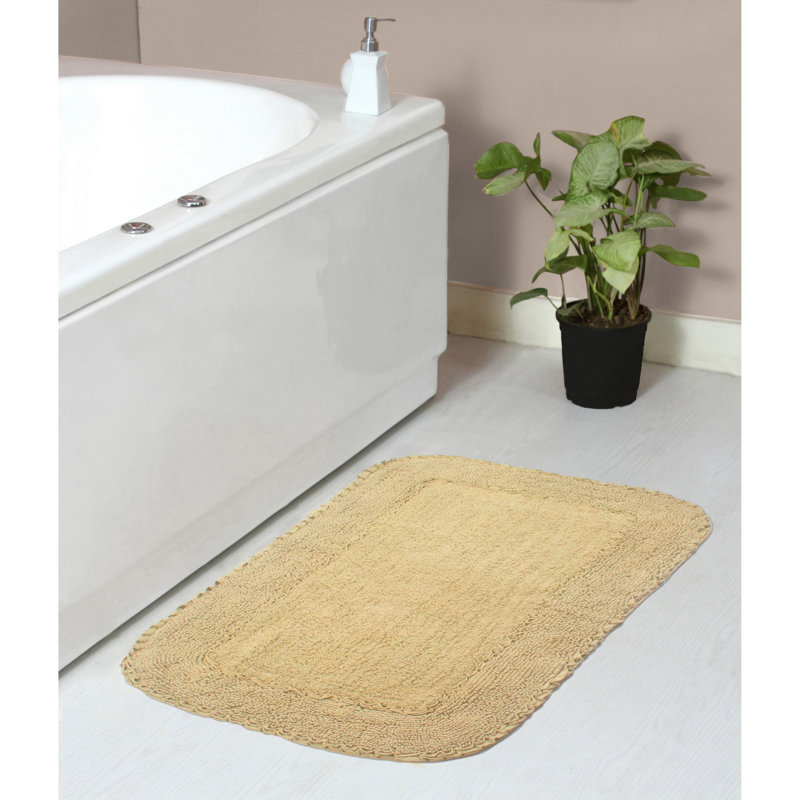 Tapis pour salle de bain Maytham, Jaune, Rectangle - l 21 po x L 34 po